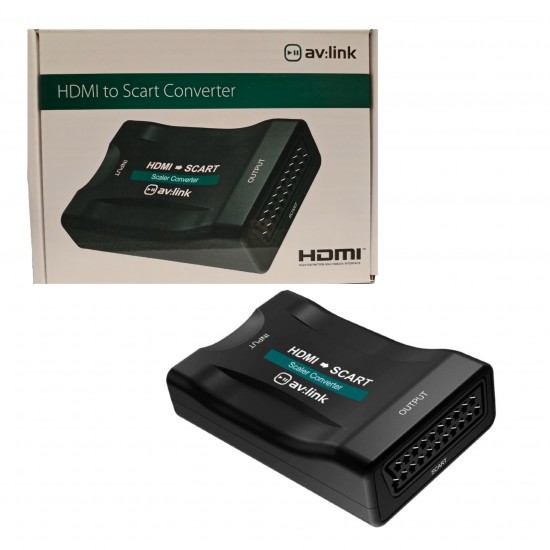 HDMI  to Scart Converter Composite Audio Video Scaler With HDMI Cable AV Adapter