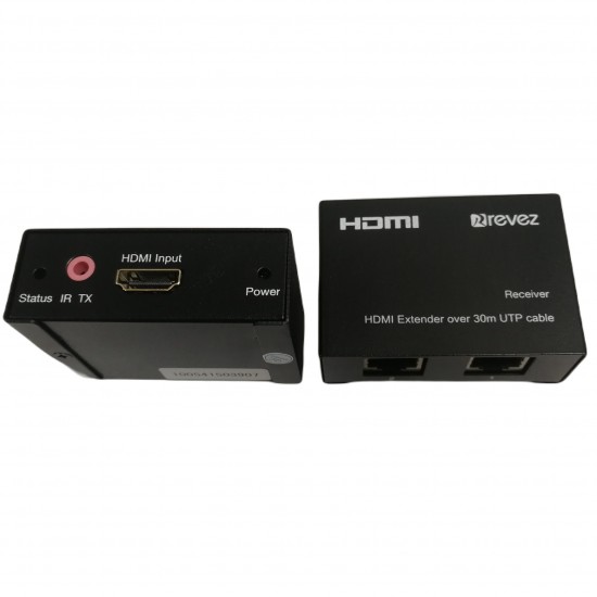 HDMI EXTENDER OVER DUAL UTP 2 X CAT5/6 ETHERNET EXTENDER ESD 1080P 30M WITH IR 