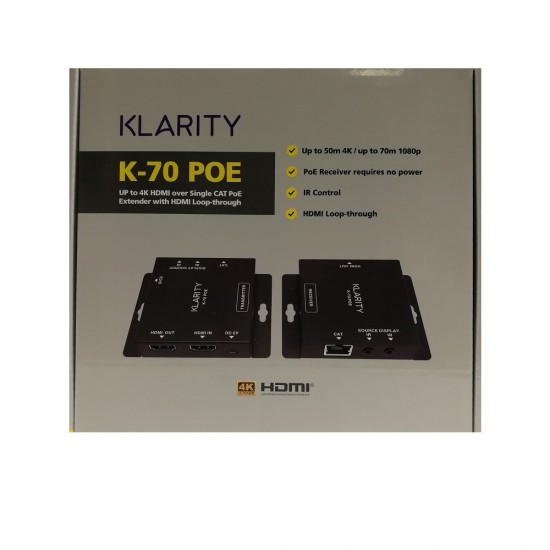 HDMI EXTENDER Klarity 70m HDMI Extender Set with KVM Support from Satcity.ie Ireland Limerick HDMI EXTENDER Klarity 70m HDMI Extender Set with KVM Support