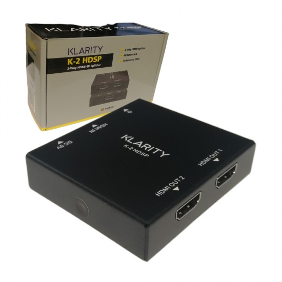 Klarity K-2 HDSP 2-Way 4K HDMI Splitter