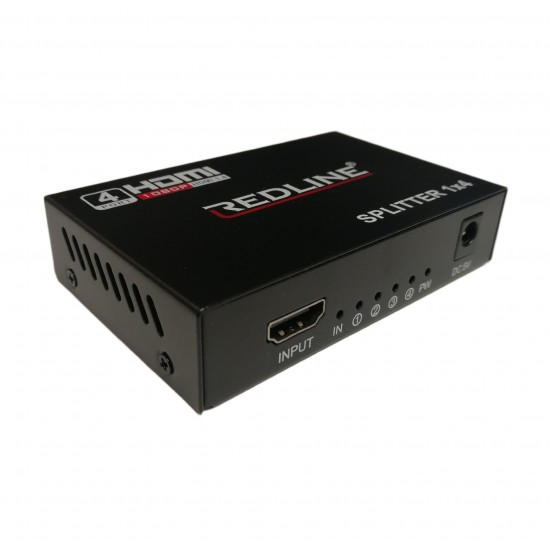 4 WAY HDMI SPLITTER REDLINE