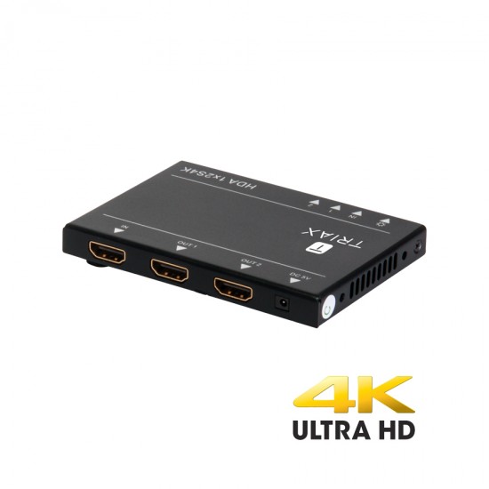 TRIAX HDA 1X2S4K HDMI 2 Way Splitter 4K (1×2) 1 IN – 2 OUT 310051