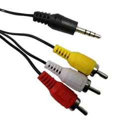 3.5MM JACK TO 3 X RCA AV PHONO CABLE HEADPHONE MALE STEREO AUDIO LEAD 1.2M 3.5MM JACK TO 3 X RCA AV PHONO CABLE HEADPHONE MALE STEREO AUDIO LEAD 1.2M