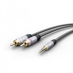 3M PREMIUM AUX ADAPTER 3.5MM JACK TO RCA AUDIO CABLE TWIN PHONO SPEAKER STEREO 3M PREMIUM AUX ADAPTER 3.5MM JACK TO RCA AUDIO CABLE TWIN PHONO SPEAKER STEREO