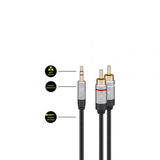 3M PREMIUM AUX ADAPTER 3.5MM JACK TO RCA AUDIO CABLE TWIN PHONO SPEAKER STEREO from Satcity.ie Ireland Limerick 3M PREMIUM AUX ADAPTER 3.5MM JACK TO RCA AUDIO CABLE TWIN PHONO SPEAKER STEREO
