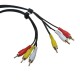 20M RCA PHONO TO PHONO CABLE MALE TO MALE AUDIO VIDEO COMPOSITE LIED TV DVD
