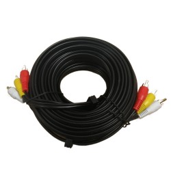 15M RCA PHONO TO PHONO CABLE MALE TO MALE AUDIO VIDEO COMPOSITE LIED TV DVD