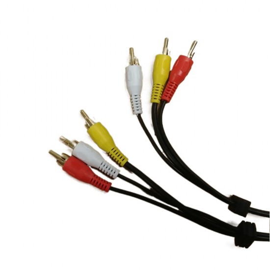 3M RCA PHONO TO PHONO CABLE MALE TO MALE AUDIO VIDEO COMPOSITE LIED TV DVD 