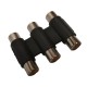 RCA 3 X PHONO COUPLER JOINER FEMALE TO FEMALE AUDIO VIDEO CONNECTOR ADAPTOR