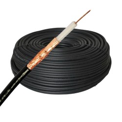 20M CT100 SATELLITE AERIAL COAX SINGLE CABLE COPPER BRAID HIGH QUALITI BLACK 20M CT100 SATELLITE AERIAL COAX SINGLE CABLE COPPER BRAID HIGH QUALITI BLACK