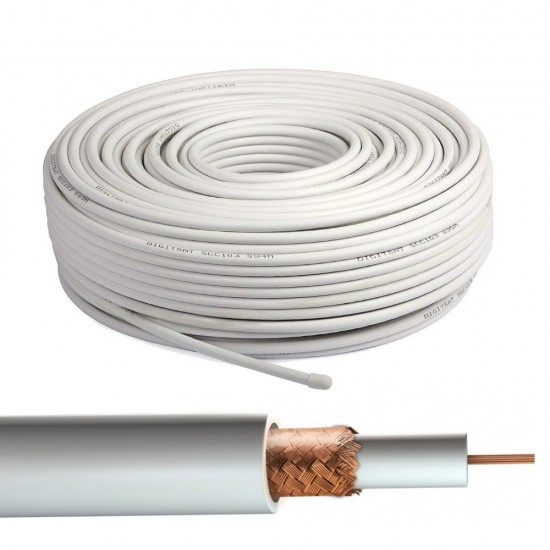 50M CT100 SATELLITE AERIAL COAX SINGLE CABLE COPPER BRAID HIGH QUALITI WHITE from Satcity.ie Ireland Limerick 50M CT100 SATELLITE AERIAL COAX SINGLE CABLE COPPER BRAID HIGH QUALITI WHITE