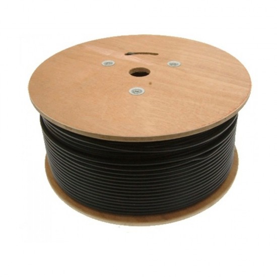 CB10R  TV SATELLITE SINGLE COAX CABLE COPPER BRAID HIGH QUALITI BLACK 250M