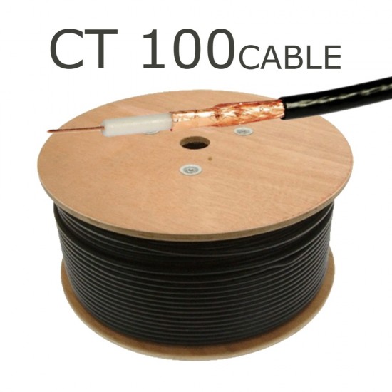 CB10R  TV SATELLITE SINGLE COAX CABLE COPPER BRAID HIGH QUALITI BLACK 250M