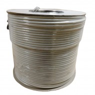 100m Sky Cable CT63 For Sky Q Sky+hd Twin Coax Satellite Lead Micro Shotgun White
