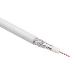 100M RG6 COAXIAL CABLE WHITE HD DIGITAL TV SKY FREESAT FREEVIEW SATELLITE AERIAL