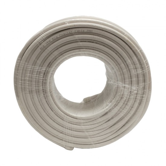 50M WHITE RG6 COAXIAL CABLE LEAD HD TV SKY FREESAT FREEVIEW SATELLITE TV AERIAL 