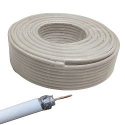 50M WHITE RG6 COAXIAL CABLE LEAD HD TV SKY FREESAT FREEVIEW SATELLITE TV AERIAL 50M WHITE RG6 COAXIAL CABLE LEAD HD TV SKY FREESAT FREEVIEW SATELLITE TV AERIAL