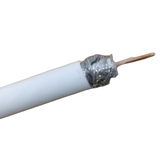 50M WHITE RG6 COAXIAL CABLE LEAD HD TV SKY FREESAT FREEVIEW SATELLITE TV AERIAL 
