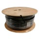 250M RG6 COAXIAL CABLE BLACK HD DIGITAL TV SKY FREESAT FREEVIEW SATELLITE AERIAL