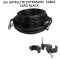 2m Black Sky Cable Extension Sky Q Sky+HD Twin Coax Satellite Sky Lead Shotgun with Clips