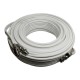 10m White Sky Cable Extension Sky Q Sky+HD Twin Coax Satellite Sky Lead Shotgun with Clips