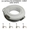 2m White Sky Cable Extension Sky Q Sky HD Twin Coax Satellite Sky Lead Shotgun with Clips
