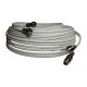 20m White Sky Cable Extension Sky Q Sky+HD Twin Coax Satellite Sky Lead Shotgun with Clips 