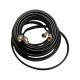 15m Black Sky Cable Extension Sky Q Sky+HD Twin Coax Satellite Sky Lead Shotgun with Clips