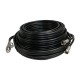 20m Black Sky Cable Extension Sky Q Sky+HD Twin Coax Satellite Sky Lead Shotgun with Clips