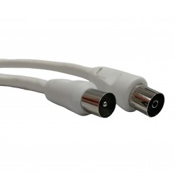 Coaxial Jack to Coaxial Plug Fly Lead 1.5m White Coaxial Jack to Coaxial Plug Fly Lead 1.5m White