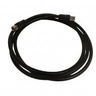 1.5M F-TYPE TO COAXIAL PLUG FLY LEAD CABLE TV AERIAL DIGITAL PLUG RF COAX BLACK