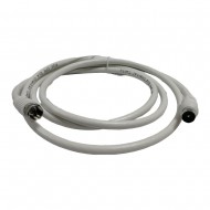 1.5M F-TYPE TO COAXIAL PLUG FLY LEAD CABLE TV AERIAL DIGITAL PLUG RF COAX WHITE