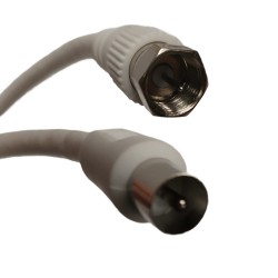 1.5M F-TYPE TO COAXIAL PLUG FLY LEAD CABLE TV AERIAL DIGITAL PLUG RF COAX WHITE 1.5M F-TYPE TO COAXIAL PLUG FLY LEAD CABLE TV AERIAL DIGITAL PLUG RF COAX WHITE