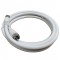 1.5M F-TYPE TO F-TYPE FLY LEAD CABLE TV AERIAL DIGITAL PLUG RF COAX CABLES WHITE