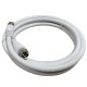 0.5M F-TYPE TO F-TYPE FLY LEAD CABLE TV AERIAL DIGITAL PLUG RF COAX CABLES WHITE