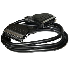 SCART TO SCART CABLE LEAD FULLI WIRED 21 PIN ROUND RGB SKY TV DVD VIDIO VCR 10M
