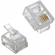 RJ11 PHONE CONNECTOR CRIMP PLUG TELEPHONE BROADBAND ADSL MODULAR CONNECTORS 10