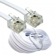 15m RJ11 to RJ11 Phone Cable ADSL / DSL Broadband Modem Cable Internet Router 