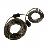 15M USB 2 EXTENSION CABLE Male to Female Active Repeater Extender Cord Computer