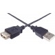 1.5m USB 2.0 Extension Cable (M/F)