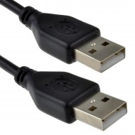 1.5m USB to USB Cable 2.0 A Male To A Male Plug Shielded High Speed Lead Black