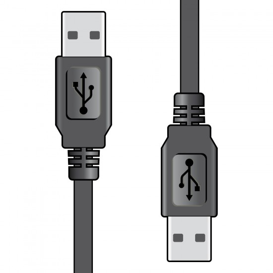 1.5m USB to USB Cable 2.0 A Male To A Male Plug Shielded High Speed Lead Black 1.5m USB to USB Cable 2.0 A Male To A Male Plug Shielded High Speed Lead Black