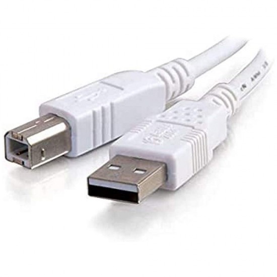 5M WHITE USB PLATED 2.0 PRINTER CABLE A TO B LEAD PLUG SPEED SHIELDED EPSON from satcity.ie Limerick Ireland