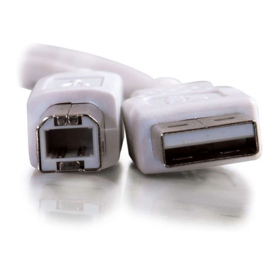 5M WHITE USB PLATED 2.0 PRINTER CABLE A TO B LEAD PLUG SPEED SHIELDED EPSON from satcity.ie Limerick Ireland