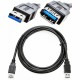 3m USB Cord 3.0 Superspeed Extension Cable Lead A to A – M F USB M TO USB F from satcity.ie Limerick