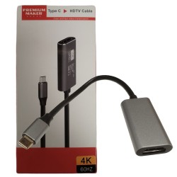 USB TYPE C CABLE USB-C plug to HDMI socket Connector  4 K Smart phone notebook 