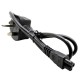 MAINS POWER CABLE LEAD CLOVER LEAF MOULDED UK 3 PIN PLUG FOR LAPTOP CHARGER 1.8M