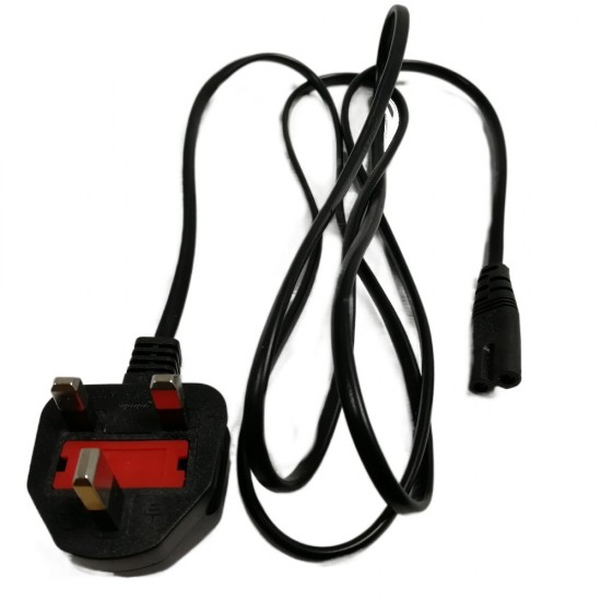 Figure of 8 Power Lead 2 Pin Mains Cable UK Plug Cable Cord C7 Fig Laptop TV