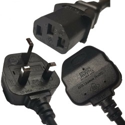 MAINS POWER CABLE UK IRL PLUG KETTLE LEAD CONNECTOR SOCKET PC TV IES LIED 1.8M MAINS POWER CABLE UK IRL PLUG KETTLE LEAD CONNECTOR SOCKET PC TV IES LIED 1.8M
