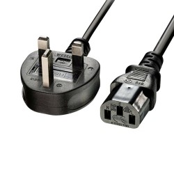 MAINS POWER CABLE UK IRL PLUG KETTLE LEAD CONNECTOR SOCKET PC TV IES LIED 1.8M MAINS POWER CABLE UK IRL PLUG KETTLE LEAD CONNECTOR SOCKET PC TV IES LIED 1.8M